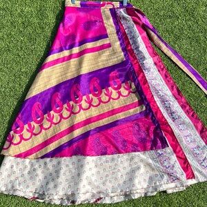 Vibrant Pink and Purple Maxi Skirt